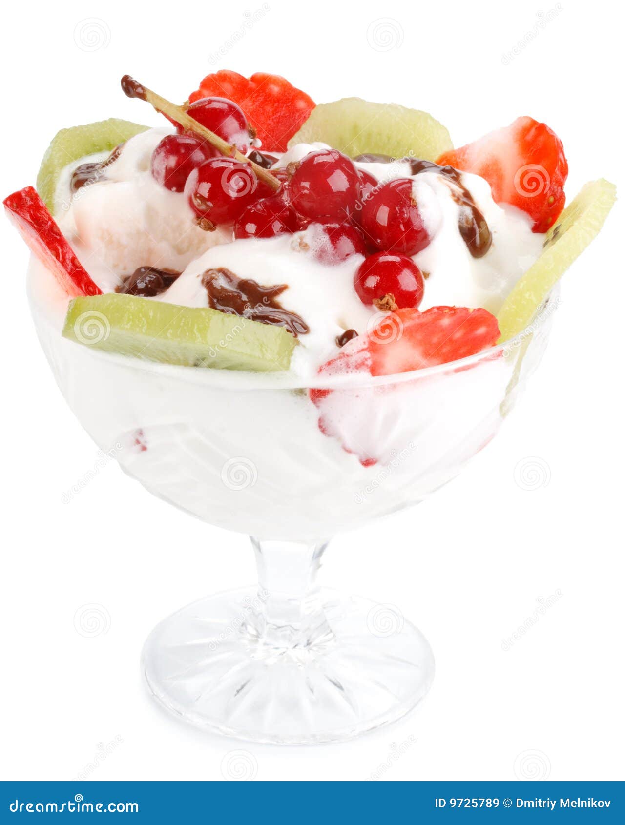 Glace avec le fruit image stock. Image du gourmet, délicieux 9725789