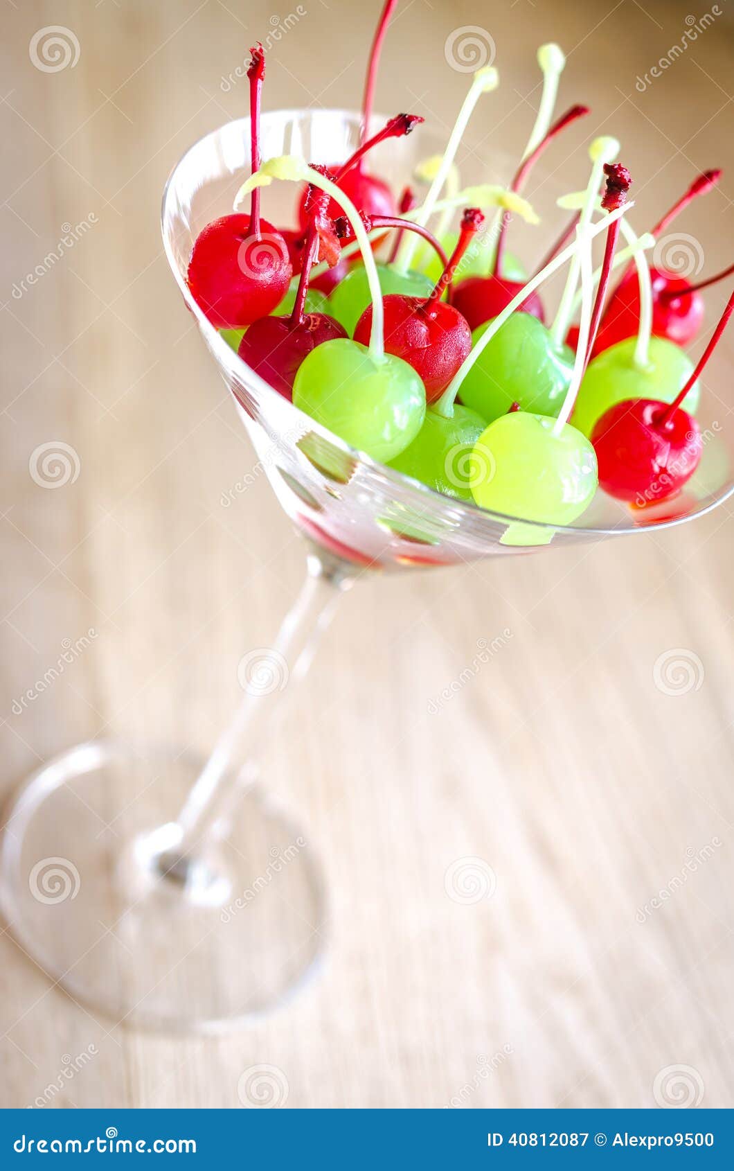Glace Cherries in Martini Glass Stock Image Image of lounge, beverage