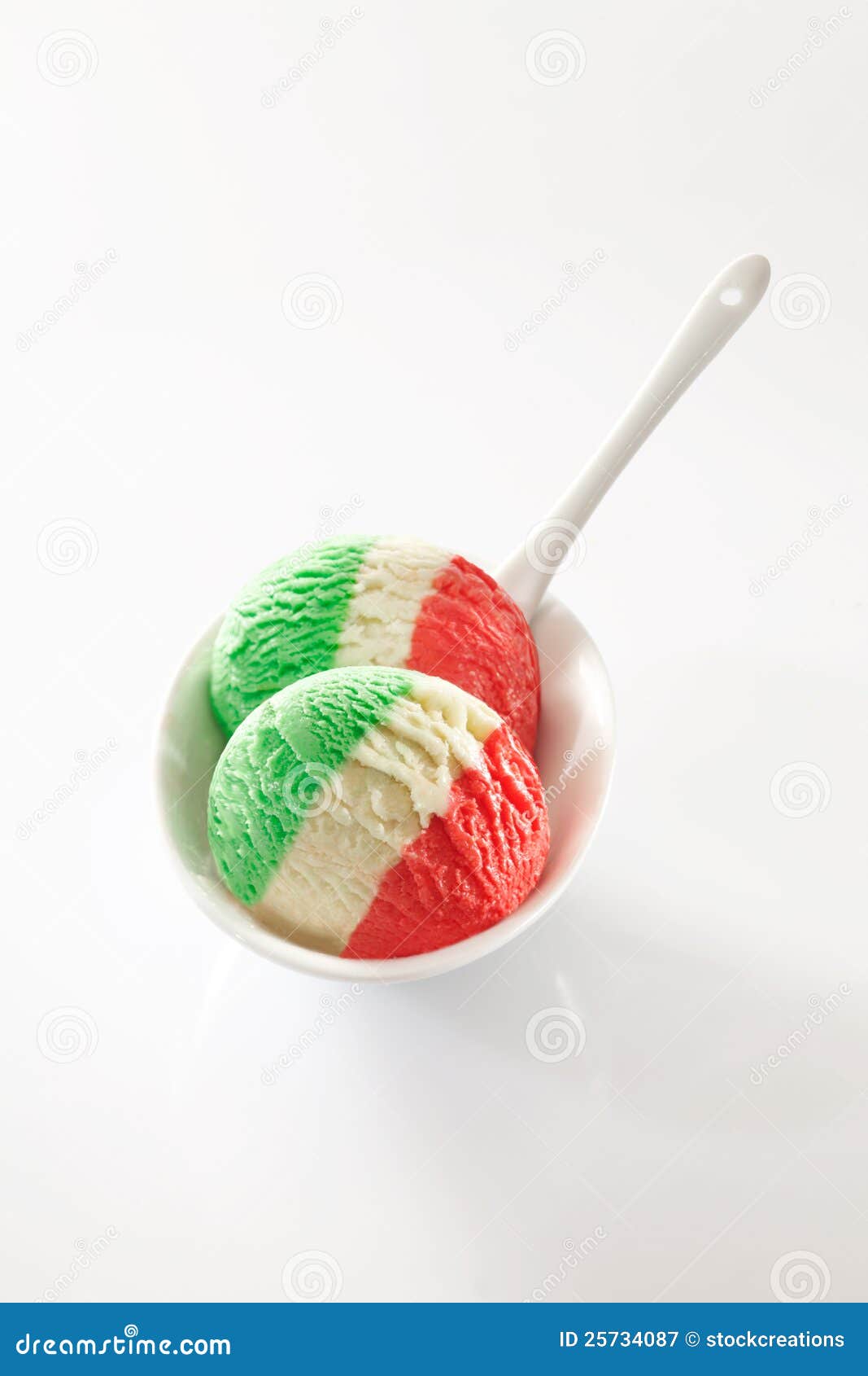 Glace Italienne Dans Les Couleurs De L Indicateur Image Stock Image Du Couleurs Italienne 25734087