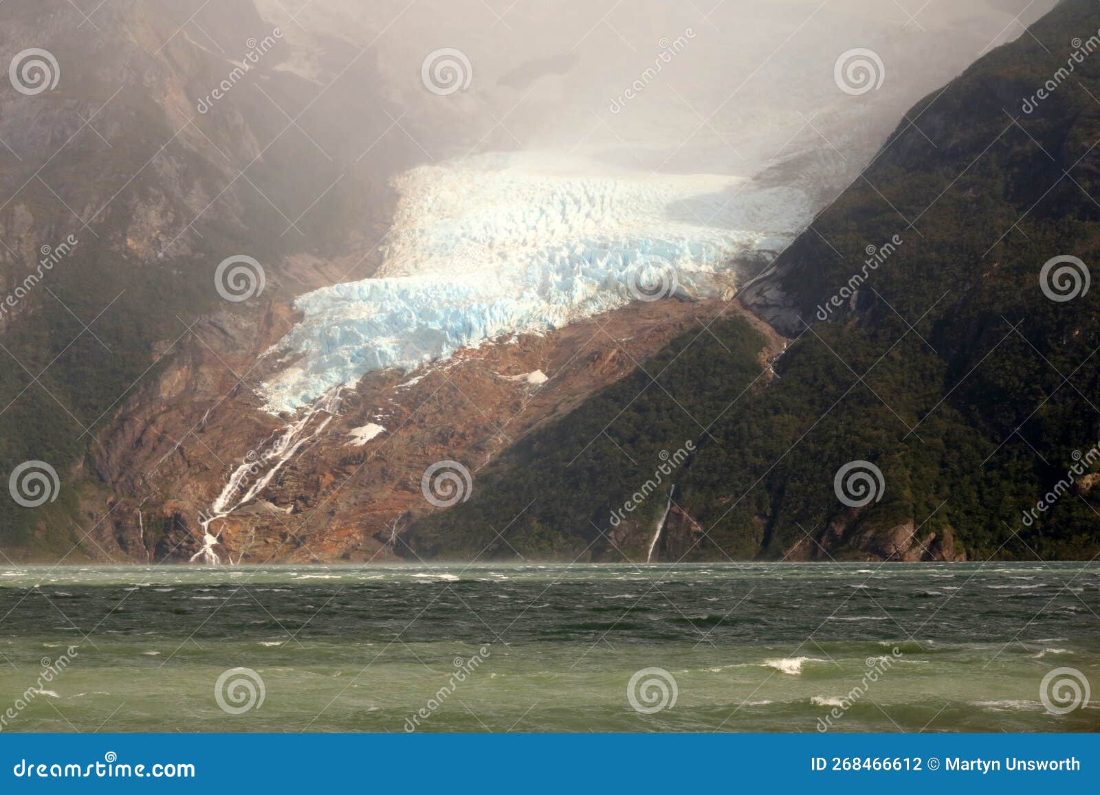 glaciar balmaceda on seno de ultima esperanza, patagonia, chile