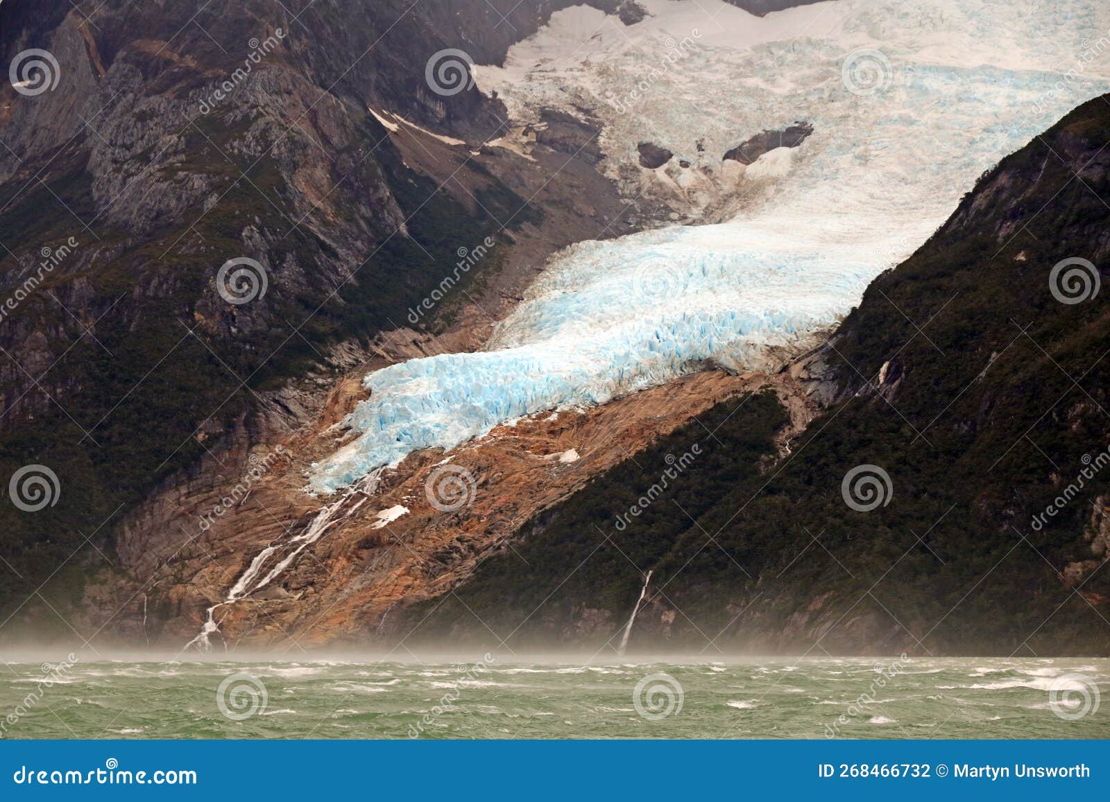 glaciar balmaceda on seno de ultima esperanza, patagonia, chile