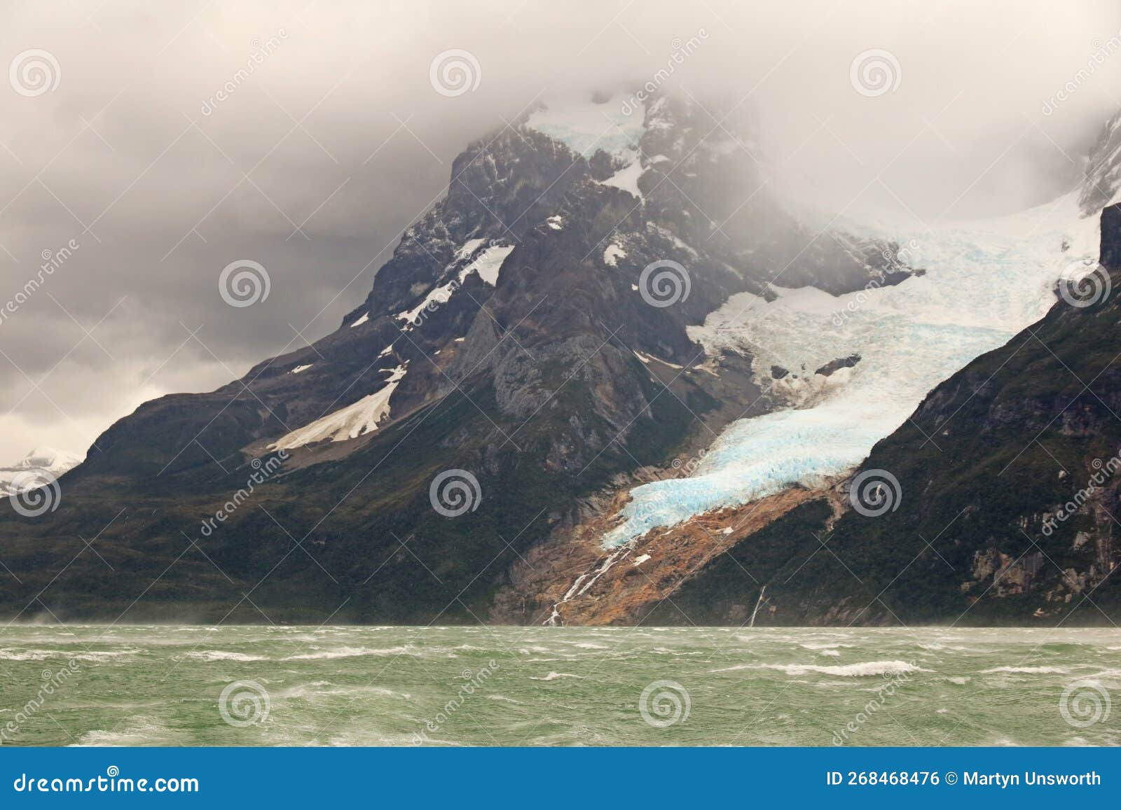 glaciar balmaceda on seno de ultima esperanza, patagonia, chile