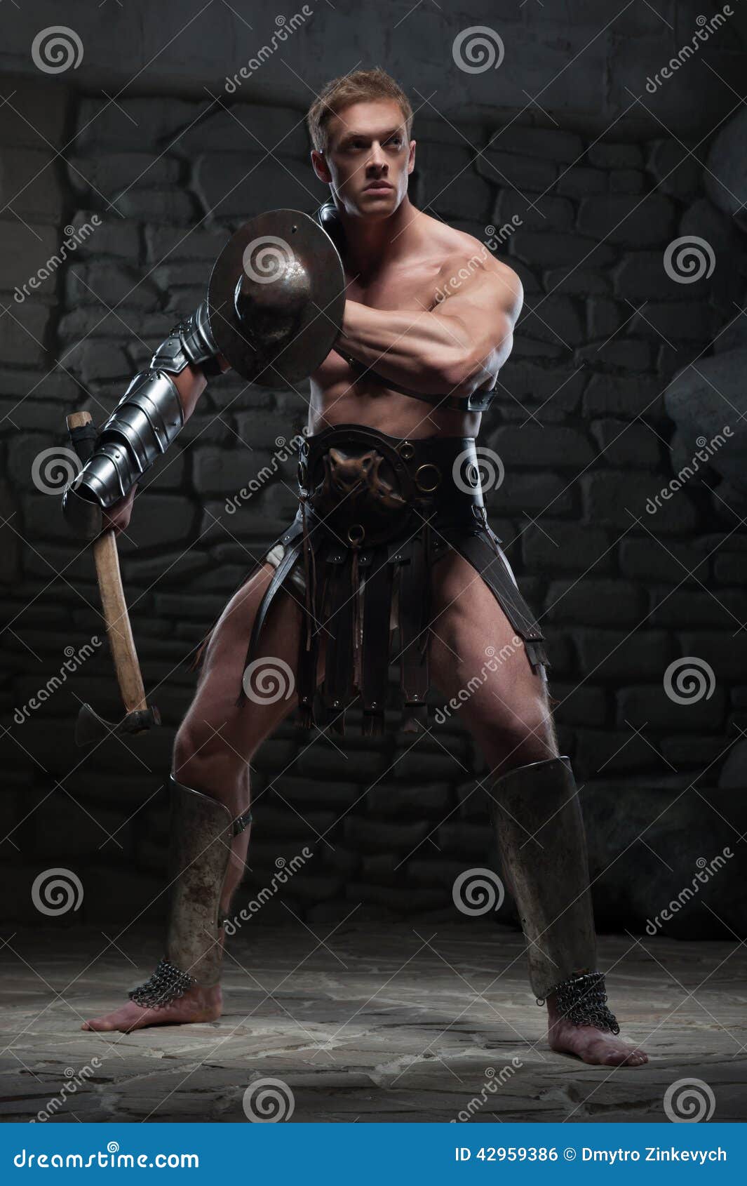 Rugged and Hyper masculine alpha male with warrior pose | Wallpapers.ai