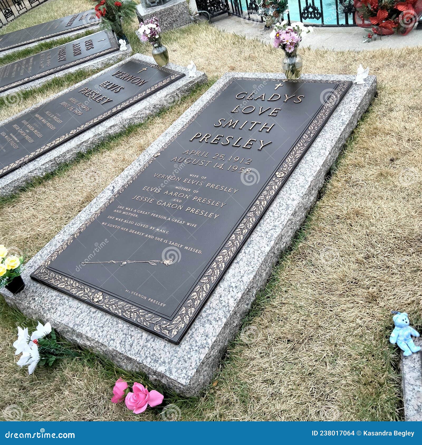 Gladys Love Smith Presley Grave Stone Editorial Stock Image Image of