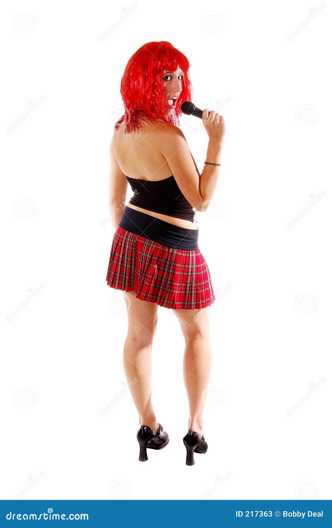 Glam Rock Girl Stock Photo 581333296