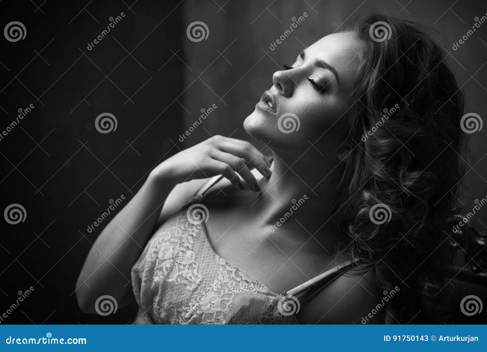 Glamorous Curvy Brunette Woman Stock Image Image Of Design
