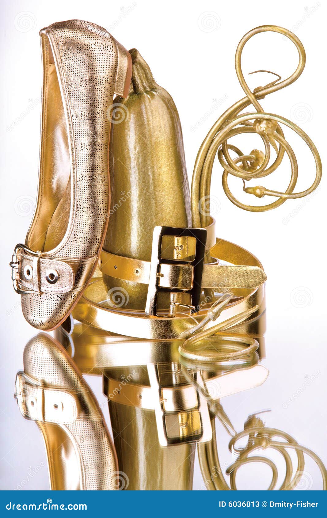 Glamorous gold accessories stock image. Image of brown 6036013