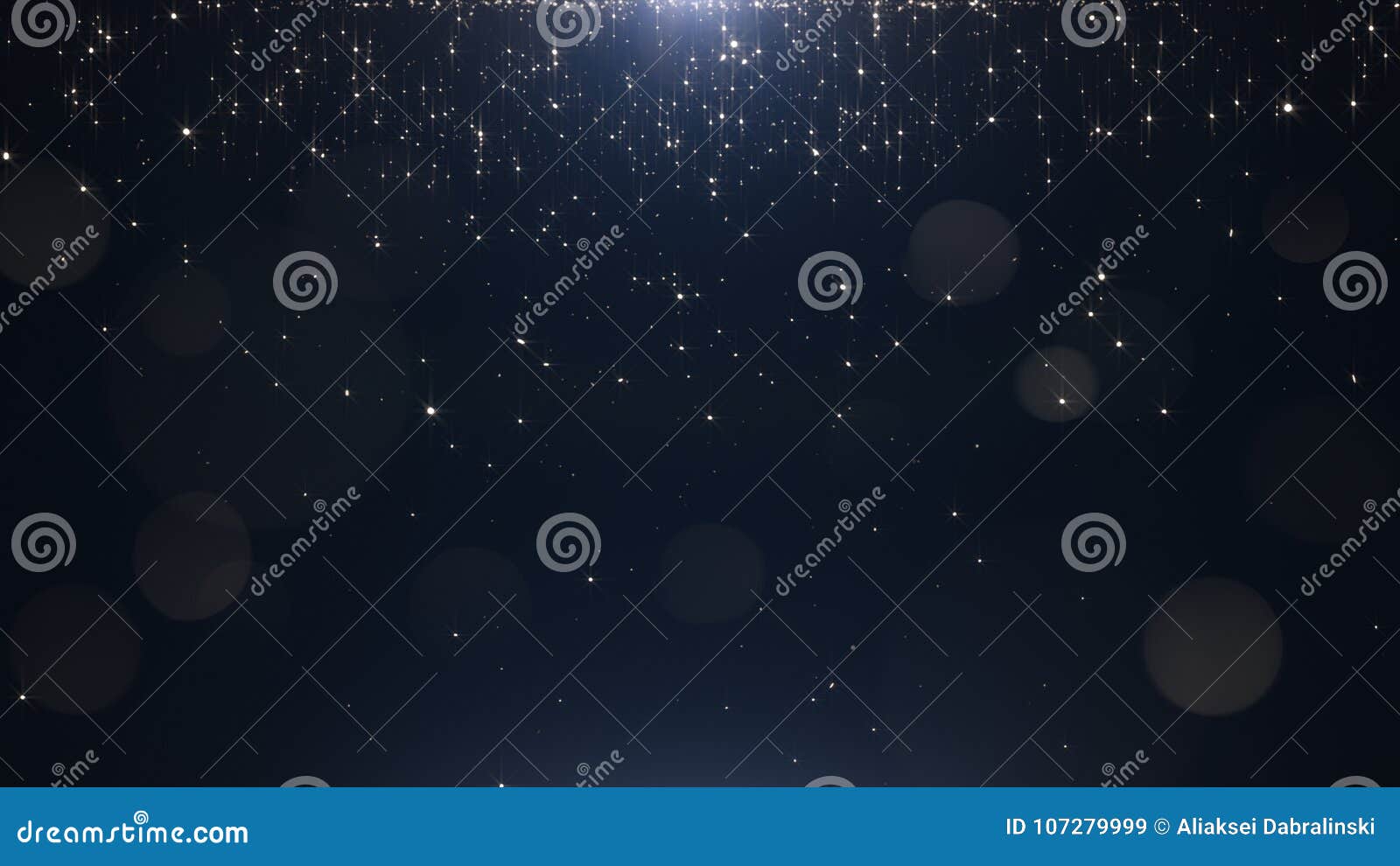 glamorous golden particles on a black background