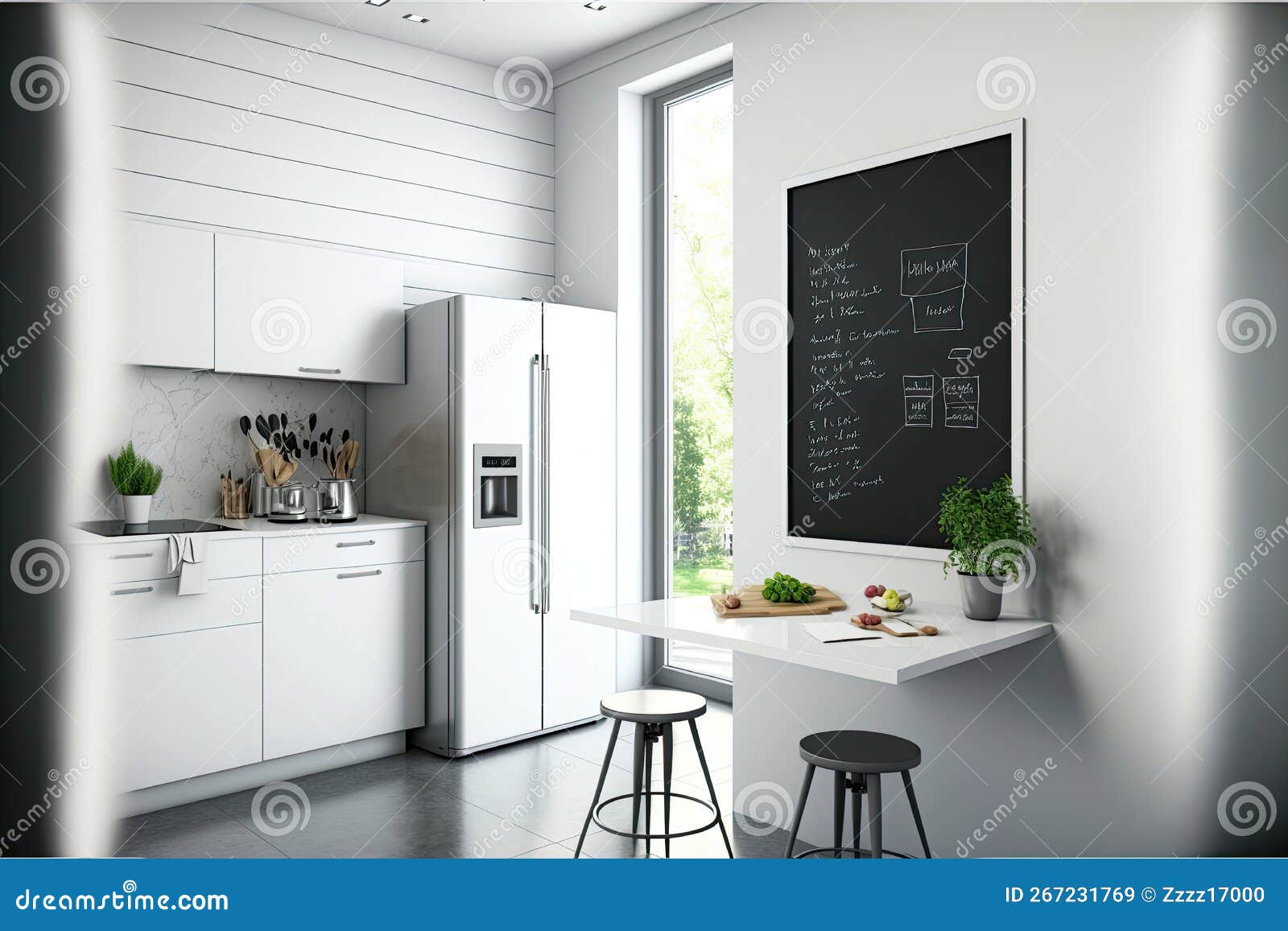 Glamorous Modern Kitchen White Board Wall for Function and Style