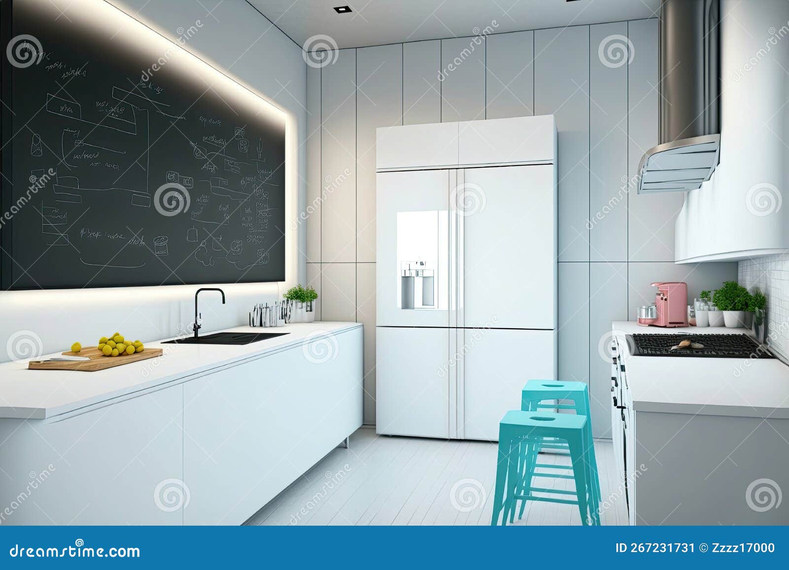 Glamorous Modern Kitchen White Board Wall for Function and Style