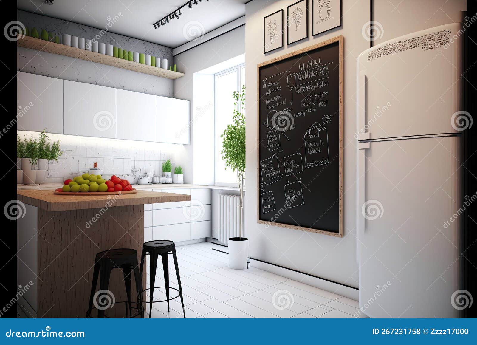 Glamorous Modern Kitchen White Board Wall for Function and Style