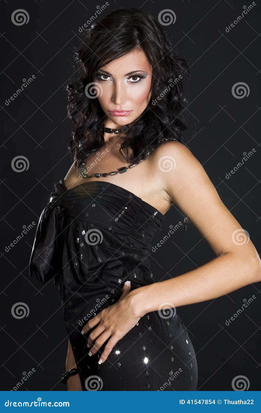 Glamour Portrait Of Beautiful Woman Stock Photo - Image of copy, calm ...