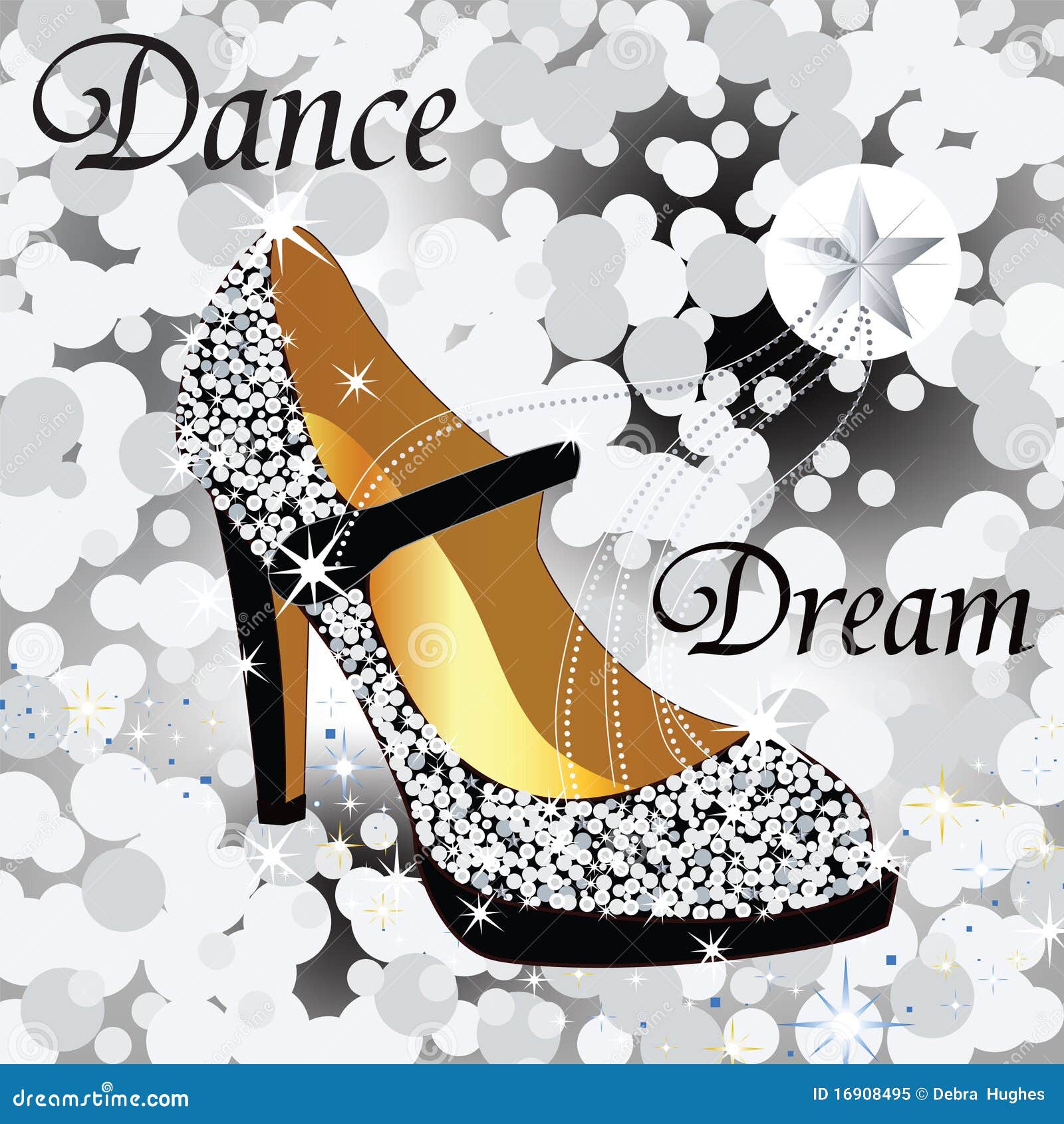 Glamour shoe stock vector. Illustration of glow, designer 16908495