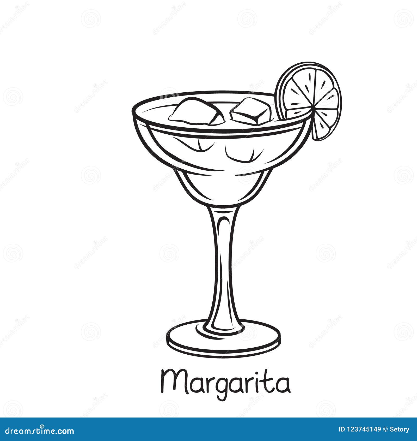 Image Gallery Margarita Coloring Sketch Coloring Page