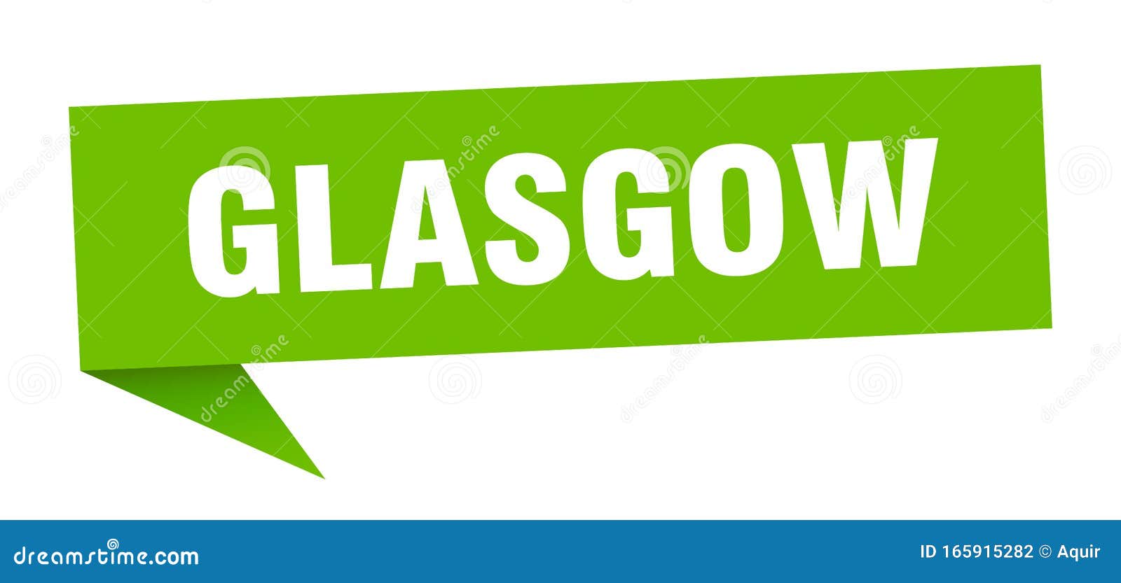 Glasgow Sticker. Glasgow Signpost Pointer Sign Stock Vector