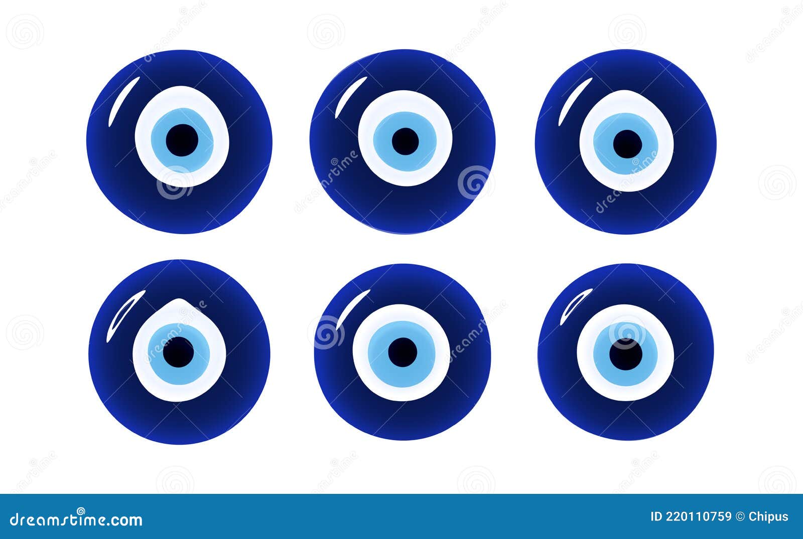 Glasislamisches Amulett. Böses Augenschutzzeichen. Vektor Abbildung -  Illustration von heilung, graphik: 220110759