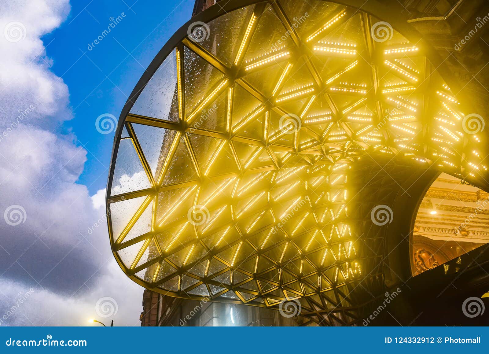 glass awning led lamp belt