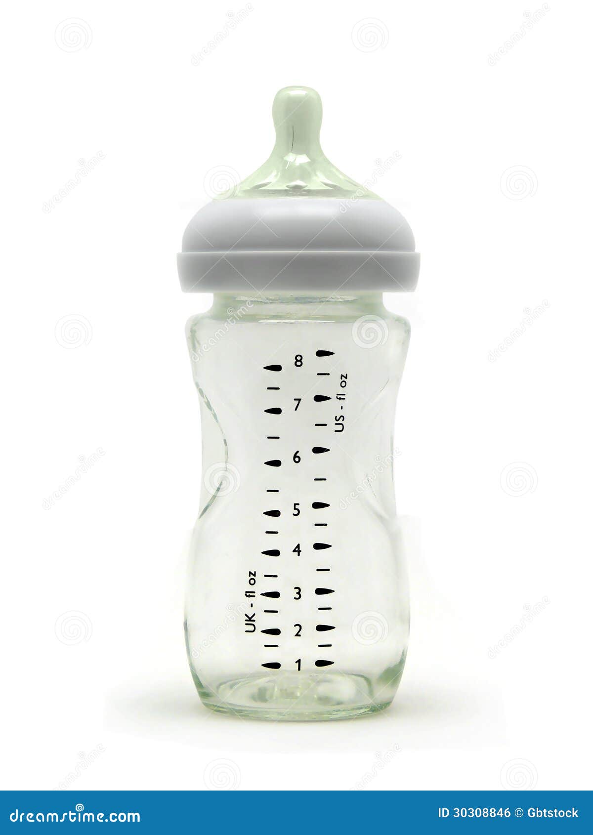 Glass Baby Bottle stock photo. Image of empty, clear 30308846
