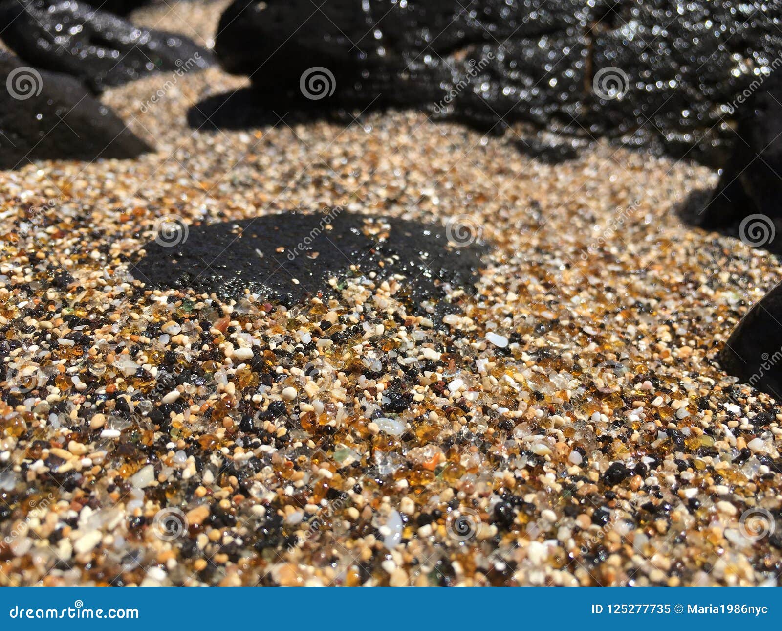 Glass Beach On Kauai Island Hawaii Stock Image Image Of