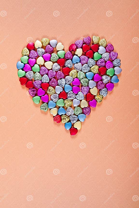 Glass beads heart shape stock image. Image of colors 25258009