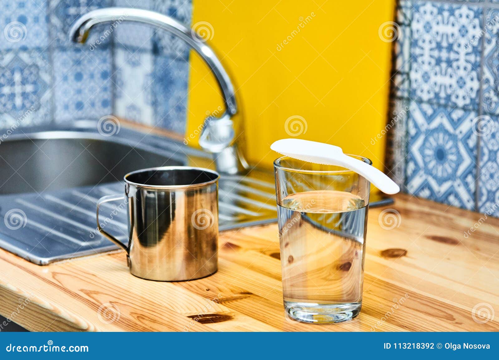 Washbasin kitchen water stock photo. Image of closeup 113218392