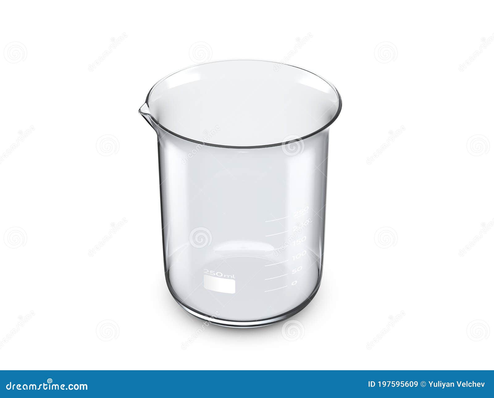 Glass Beaker. Stock Illustration. Cartoon Vector