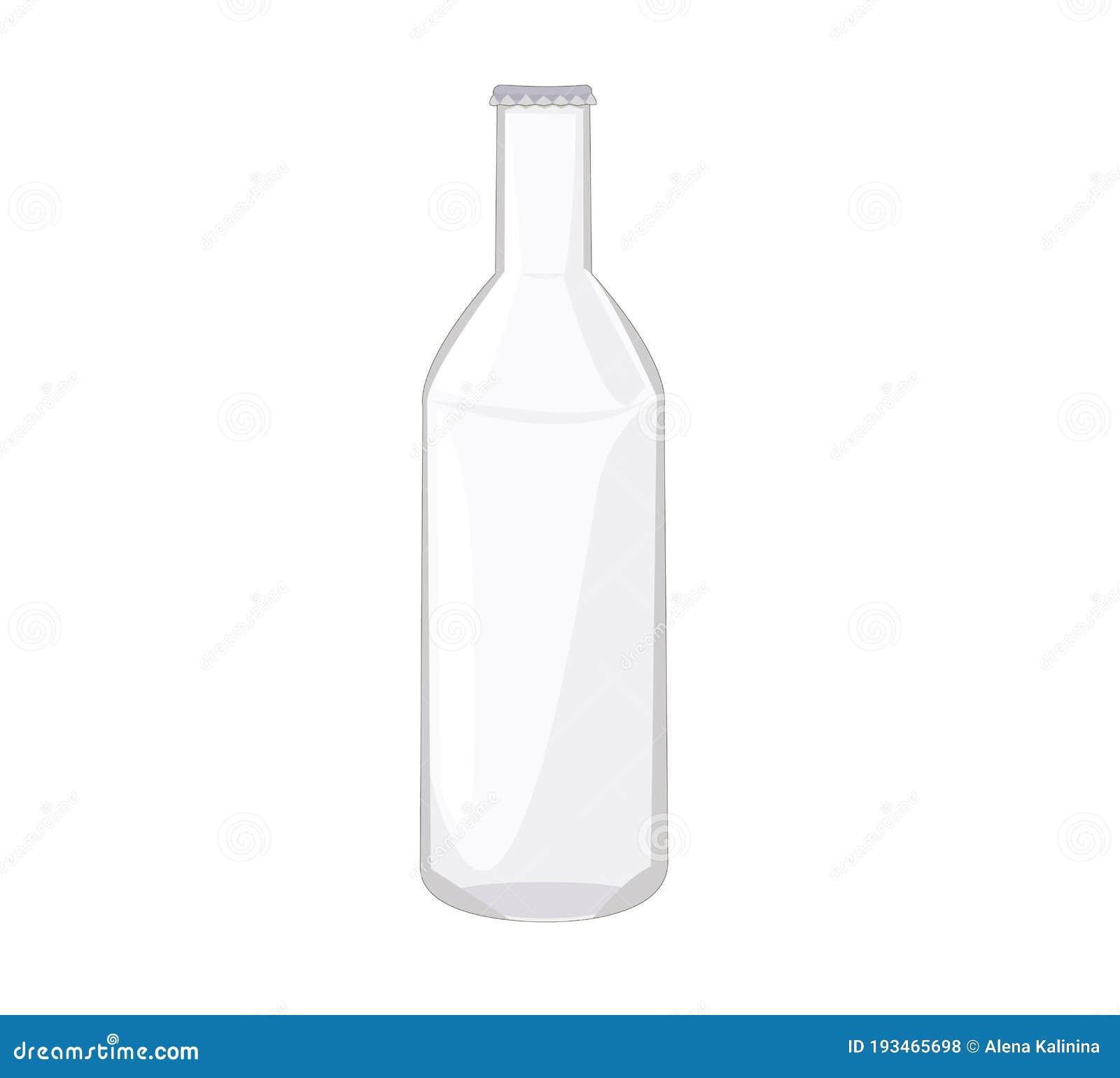 Glass Beer Bottle. Soda Bottle. Glass Processing Stock Vector
