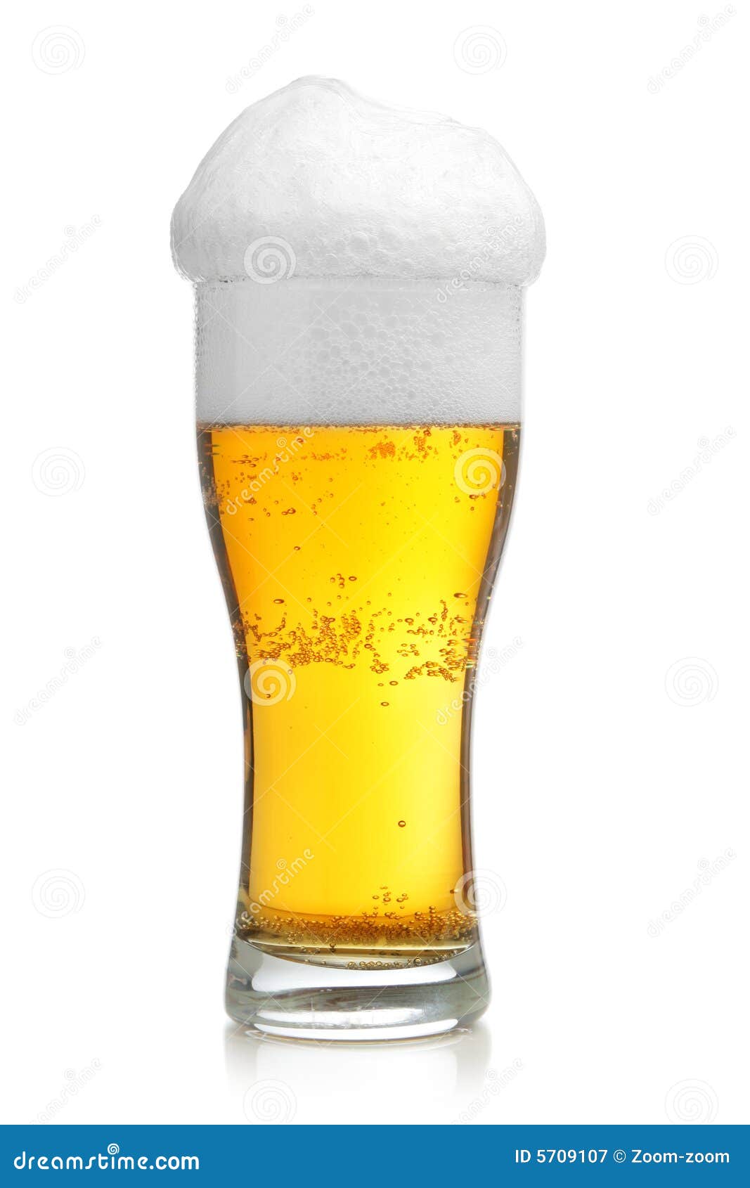 glass of beer with froth