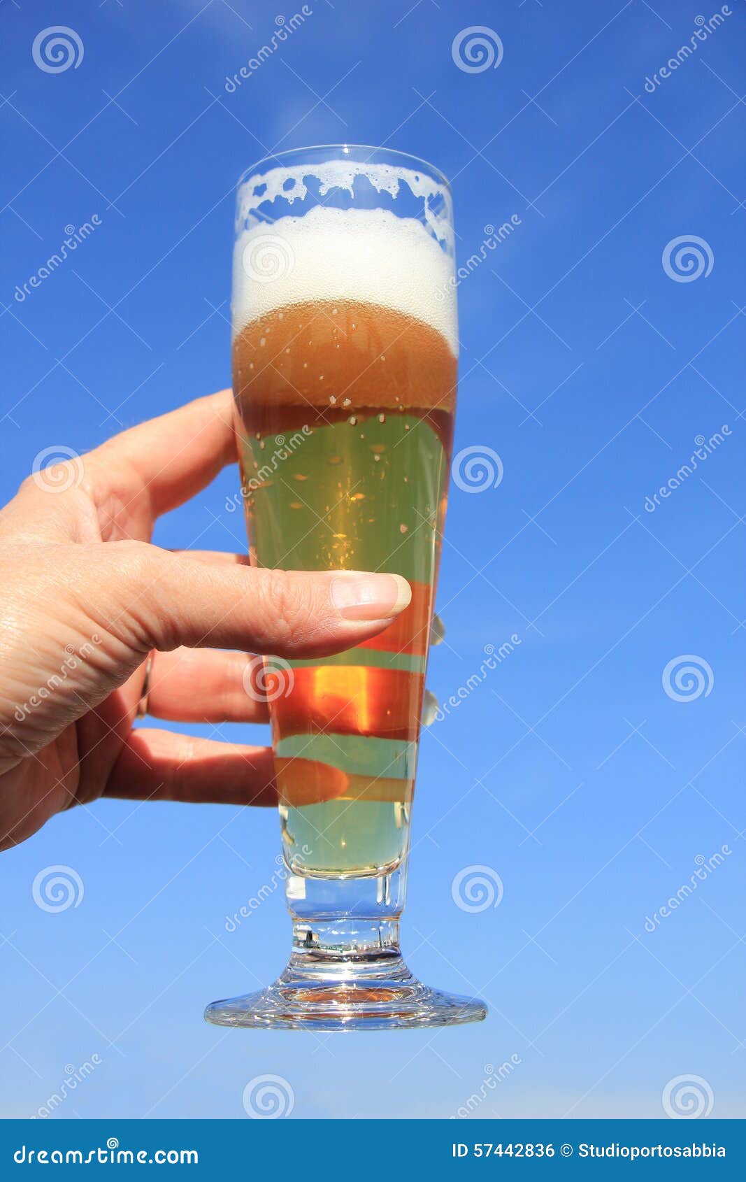 Glass of Beer stock photo. Image of yellow, beer, refreshment 57442836