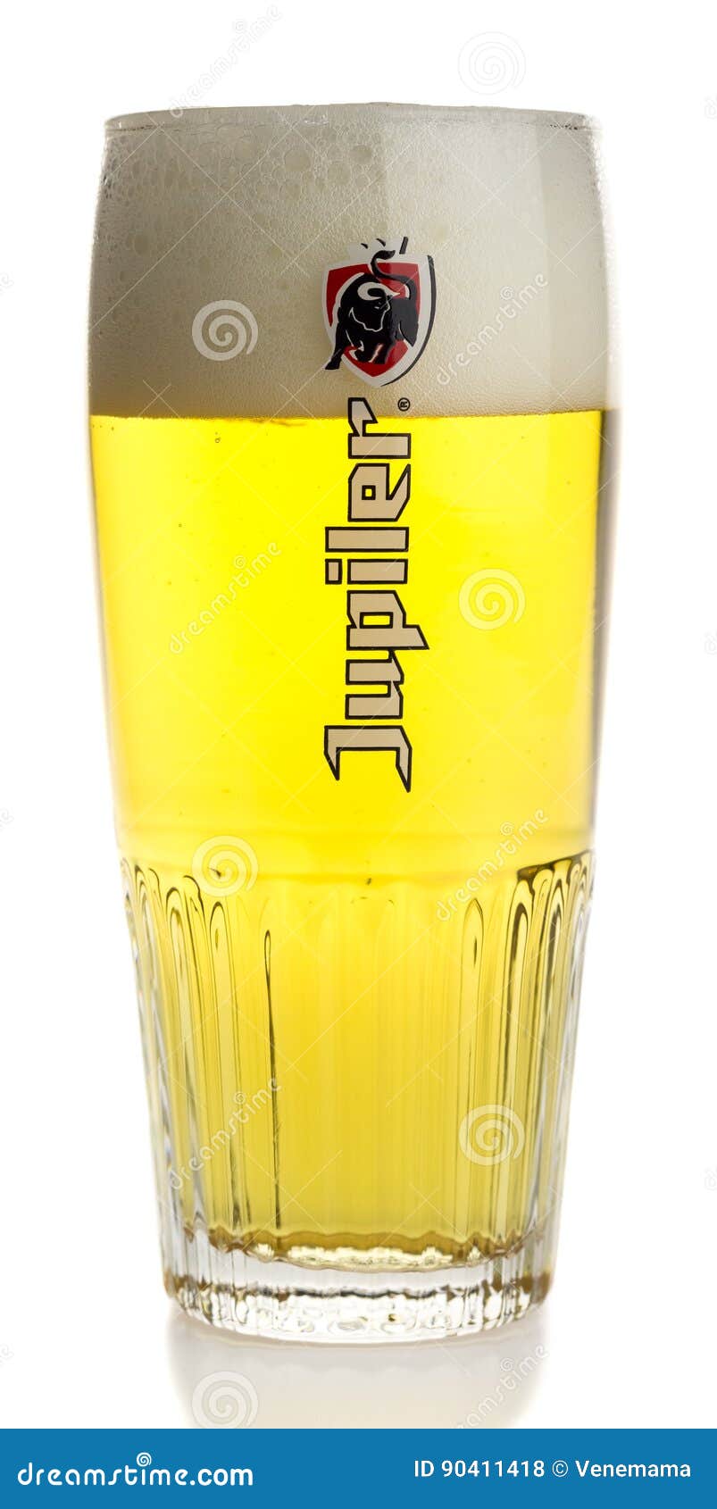 Glass of Belgian Jupiler Beer Editorial Stock Photo Image of foam