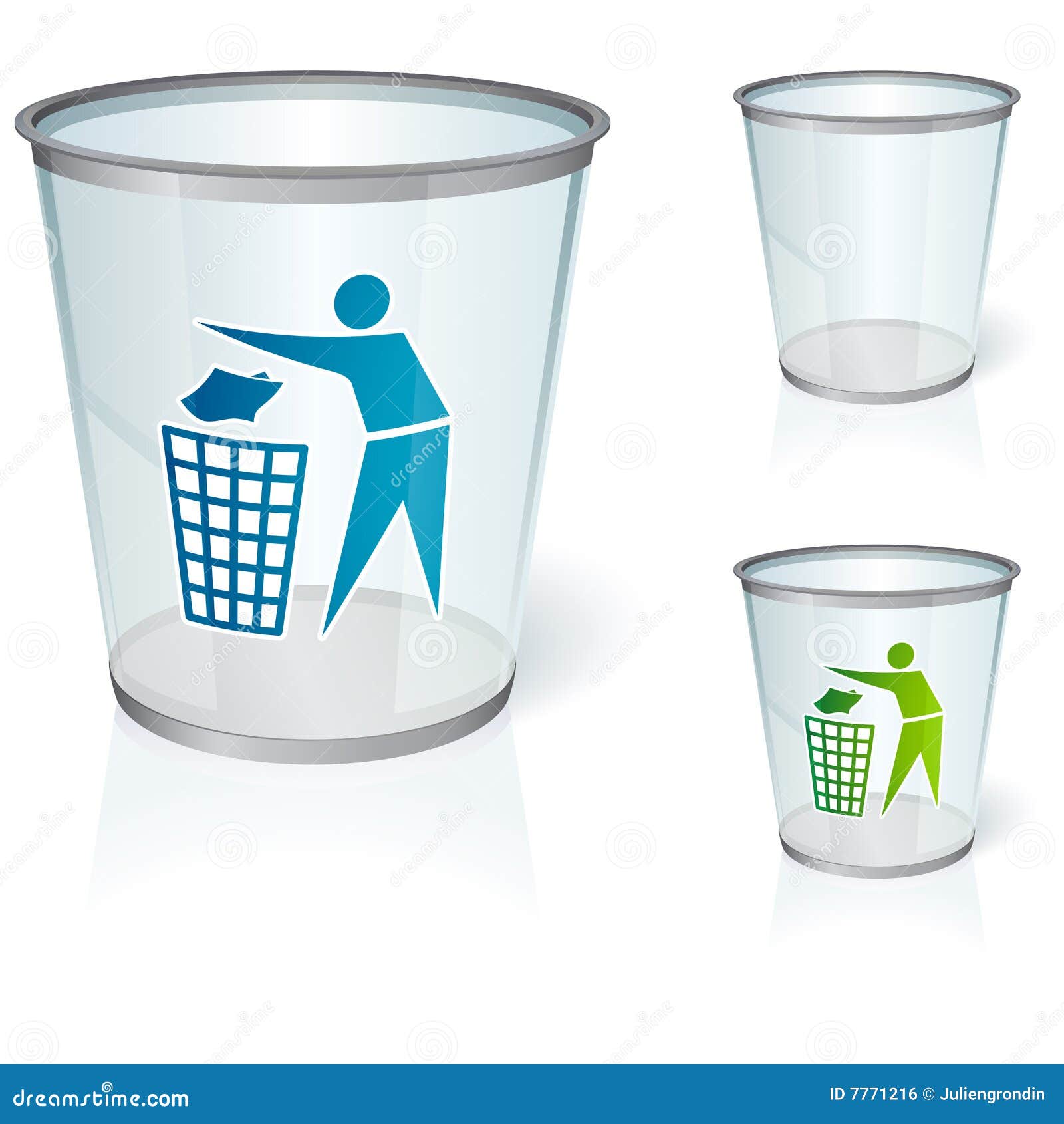 Glass bin stock vector. Illustration of pollution, icon 7771216