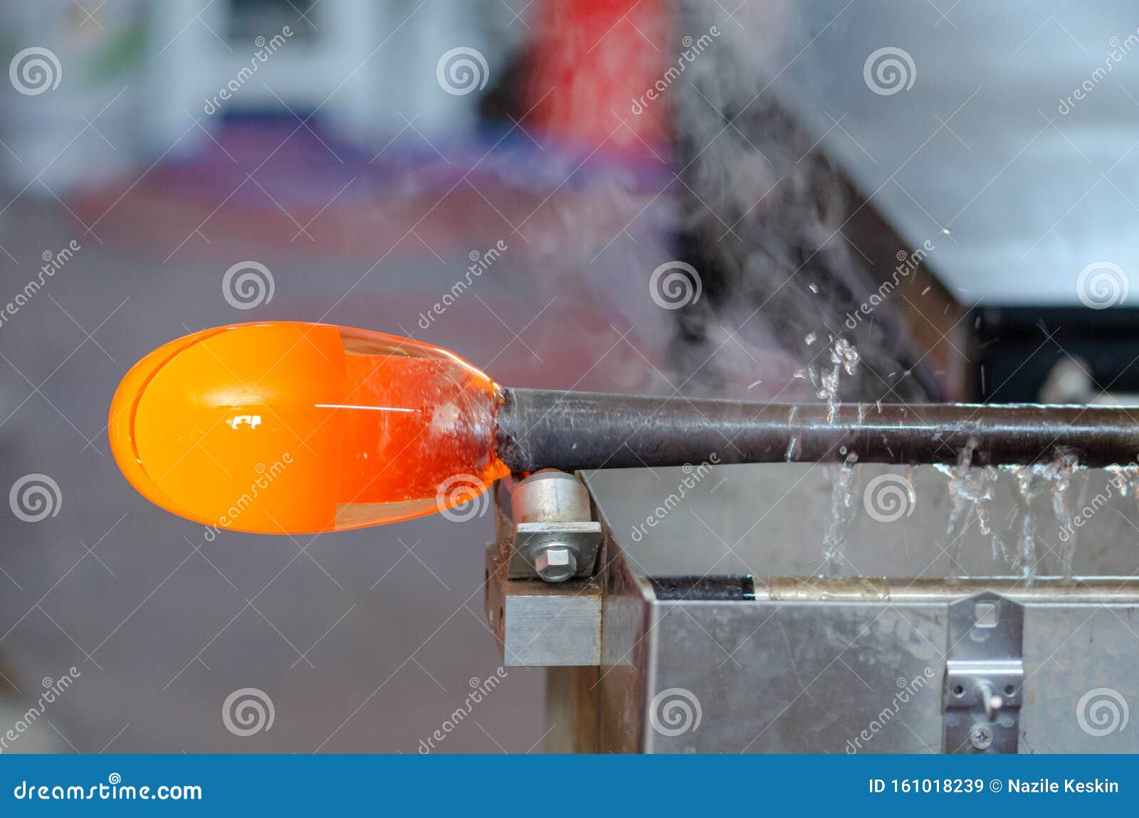 Glass Blower Manufacturing Process Stock Image Image of industry