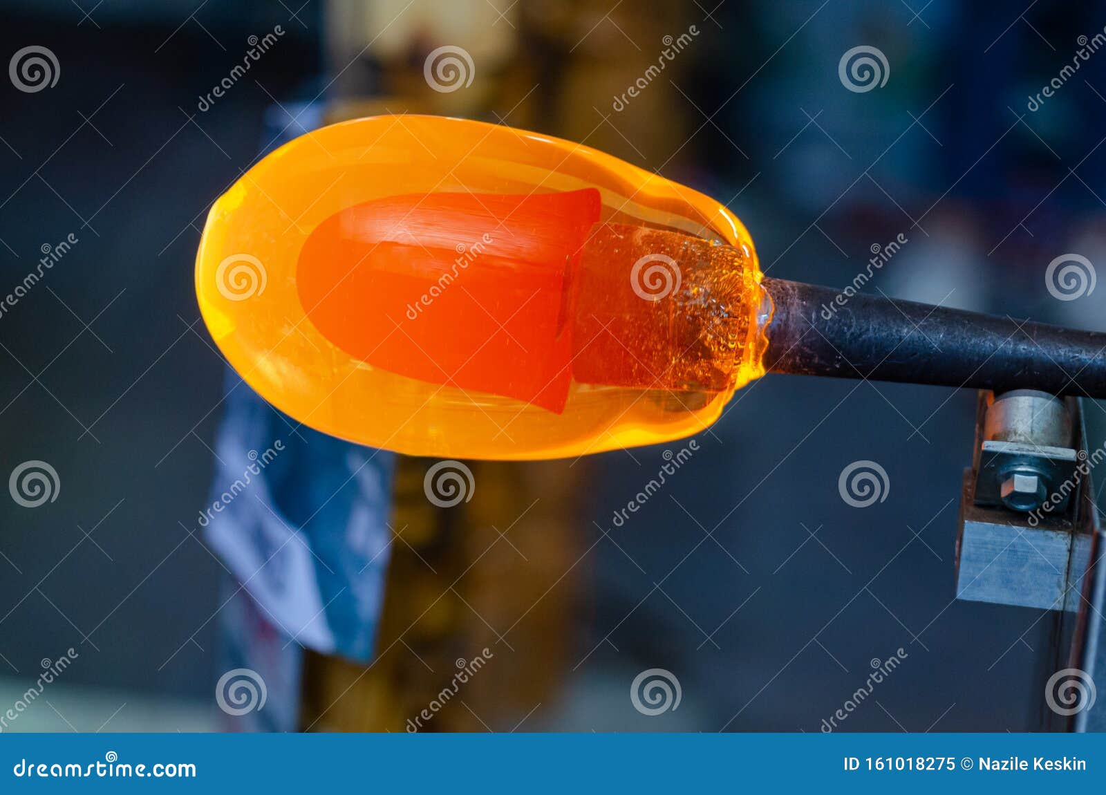 Glass Blower Manufacturing Process Stock Image Image of circle