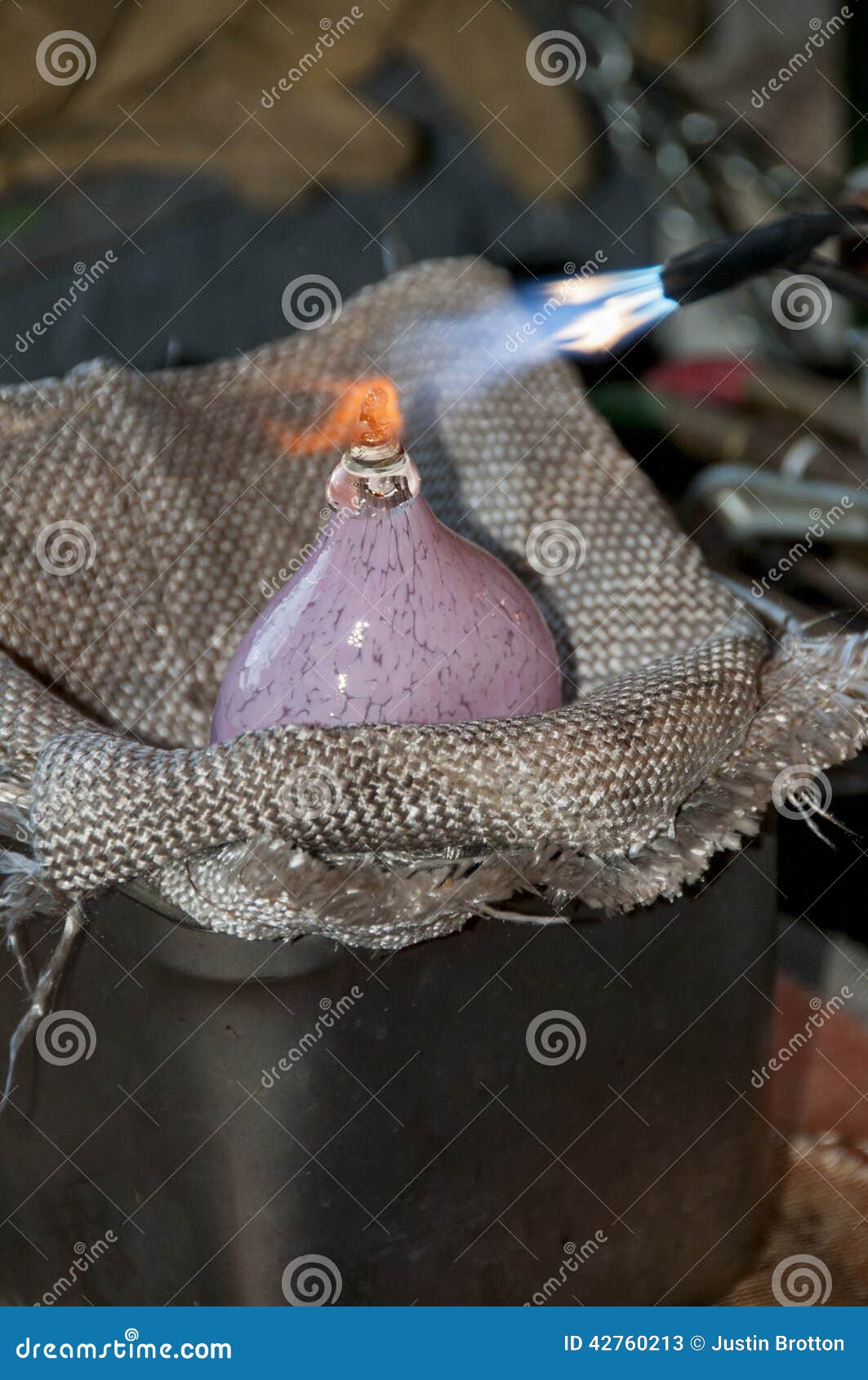 Glass blowing art creation stock image. Image of colors - 42760213