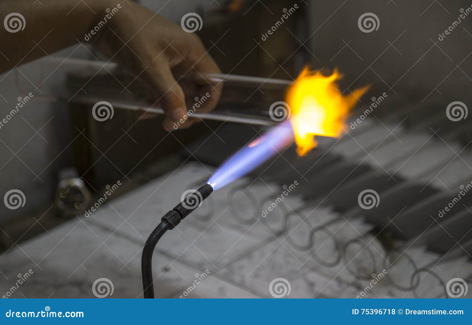 Glass Blowing stock photo. Image of glass, glassblower 75396718