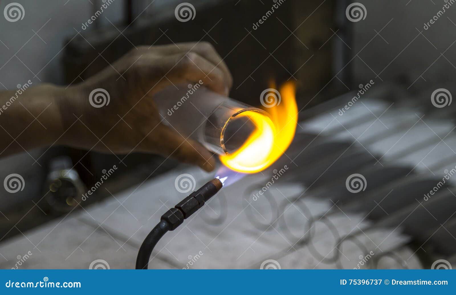 Glass Blowing stock image. Image of heat, color, figure 75396737