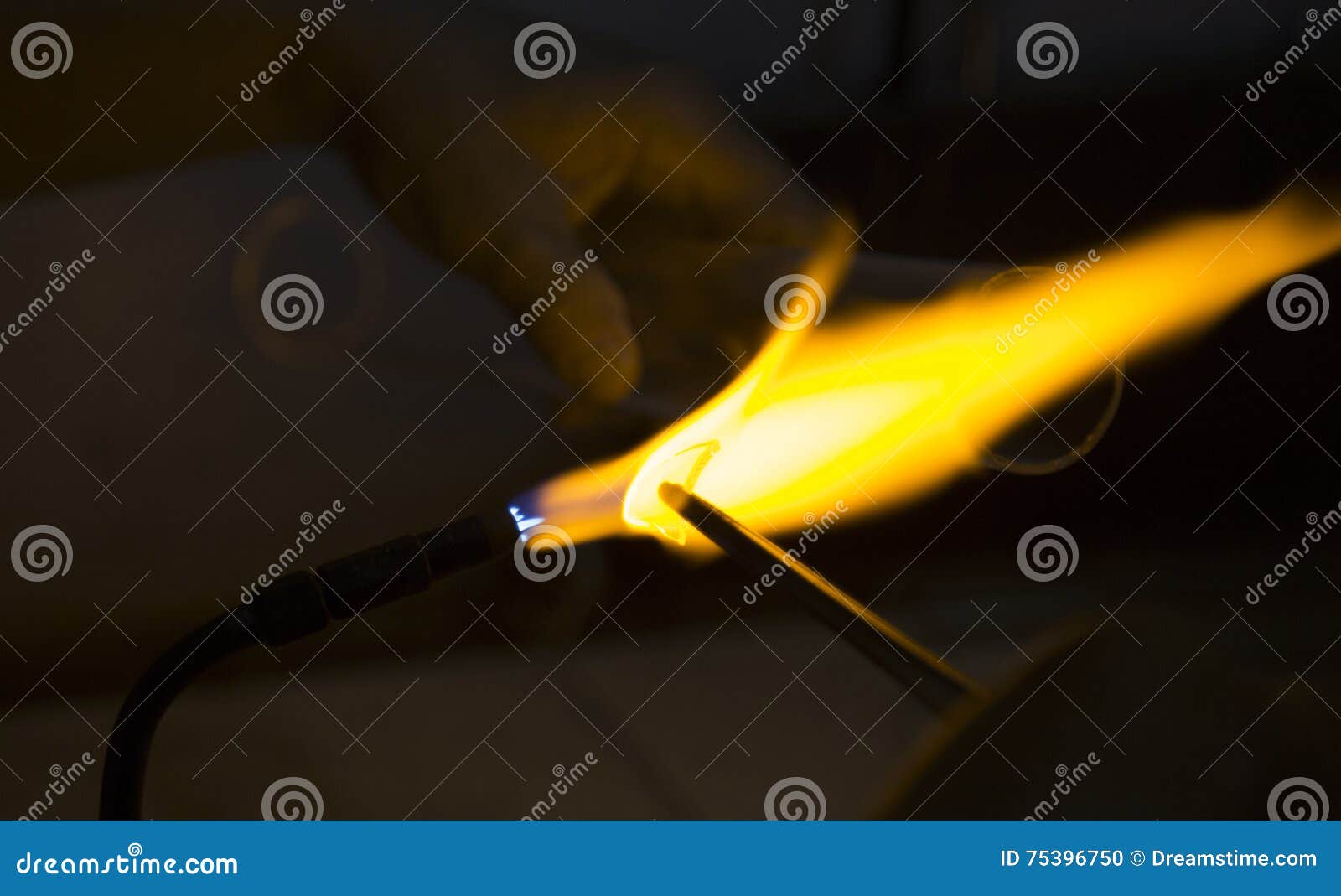 Glass Blowing stock photo. Image of glassblowing, blue 75396750
