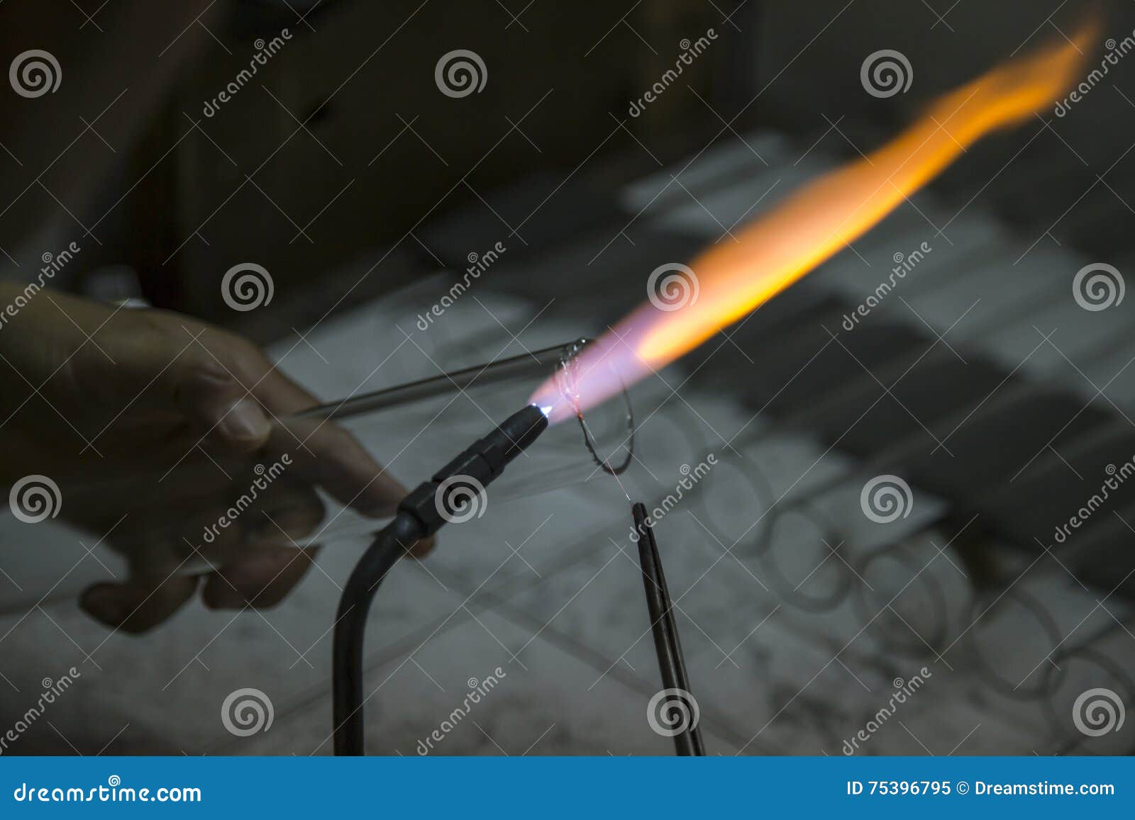 Glass Blowing stock image. Image of glassblower, craft 75396795