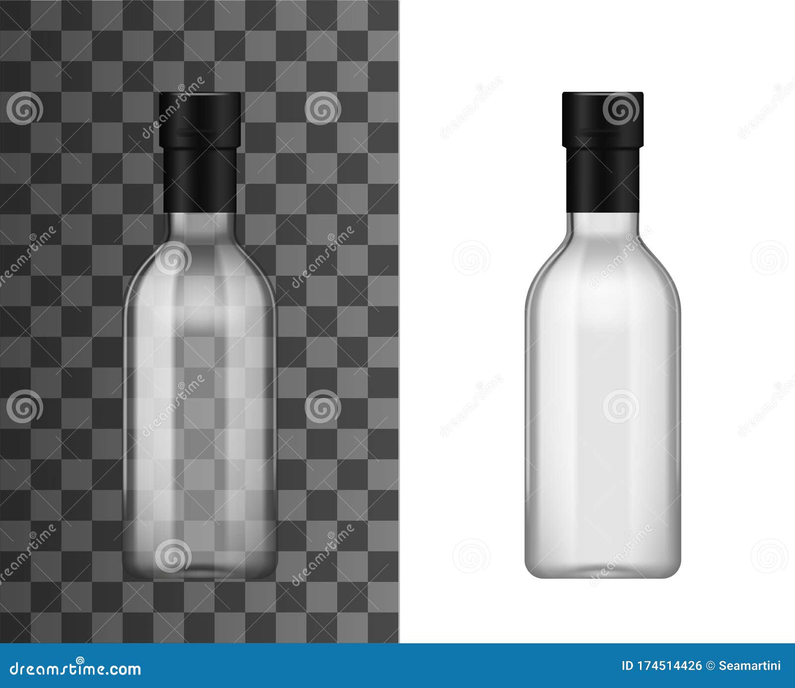 Download Glass Bottle, Alcohol Drink Or Cooking Oil Mockup Stock ...