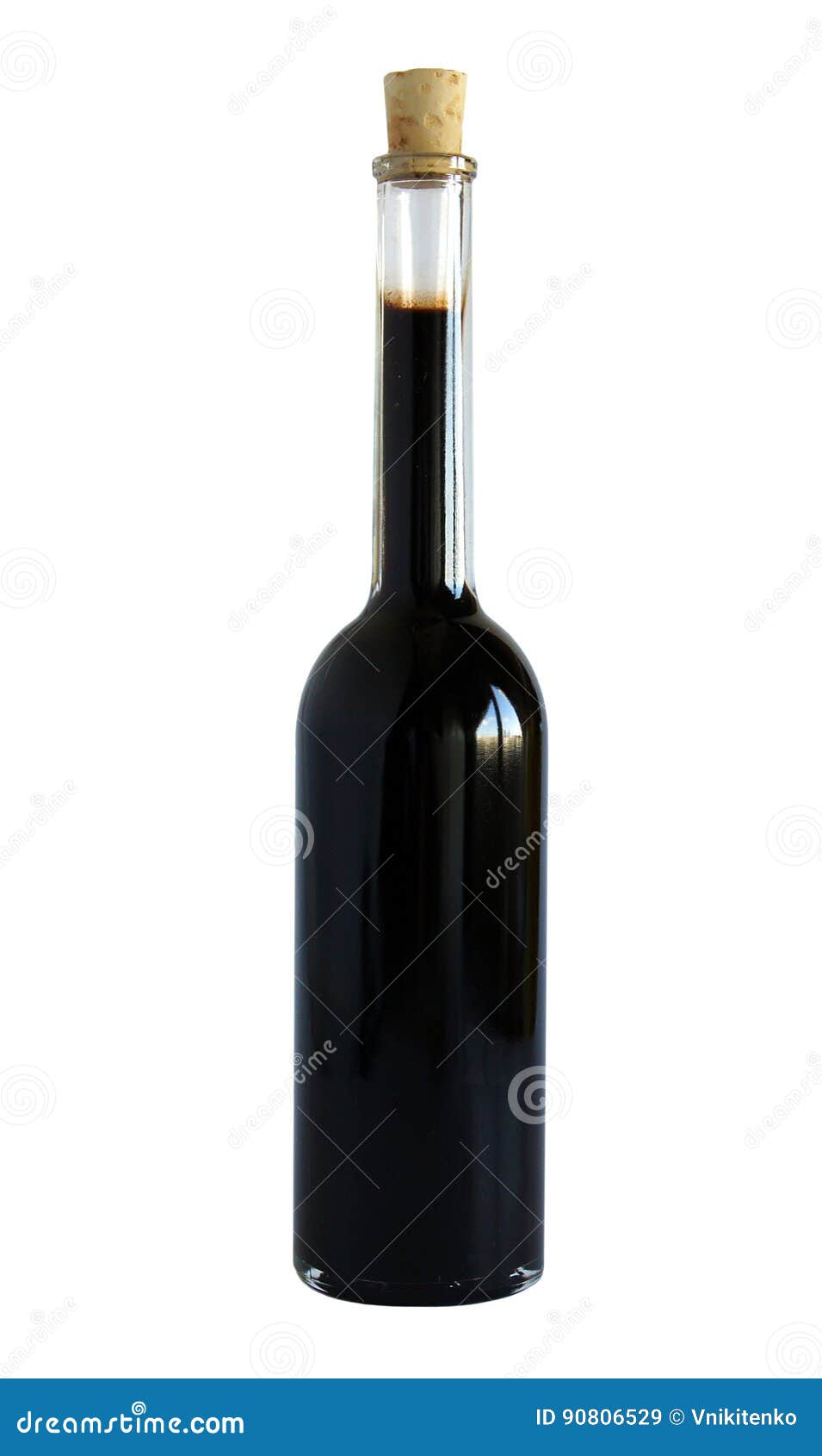Glass Bottle with Balsamic Vinegar Stock Image Image of glass, white
