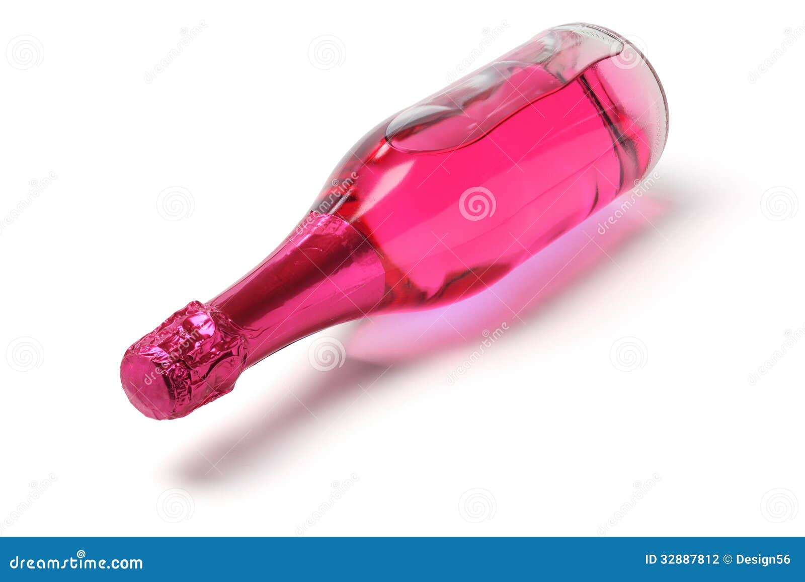Glass Bottle of Carbonated Drink Stock Photo Image of spirit, lying