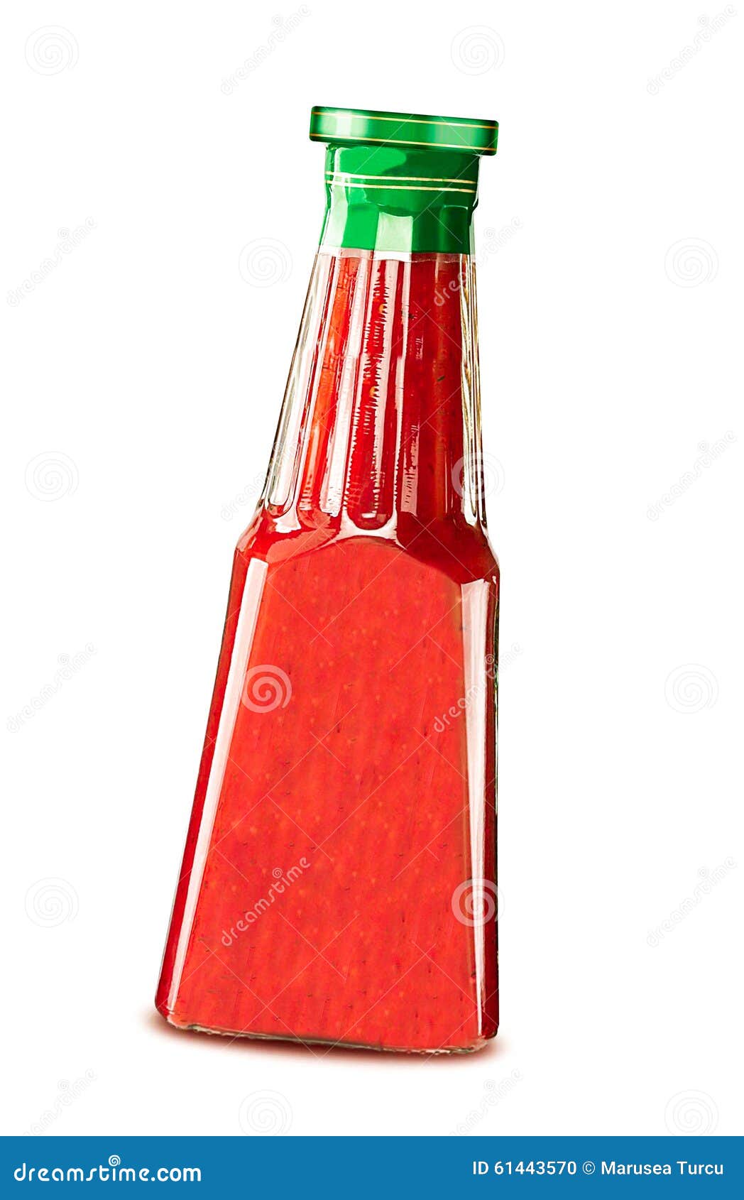 Glass Bottle of Ketchup Isolated Stock Photo Image of eating, white
