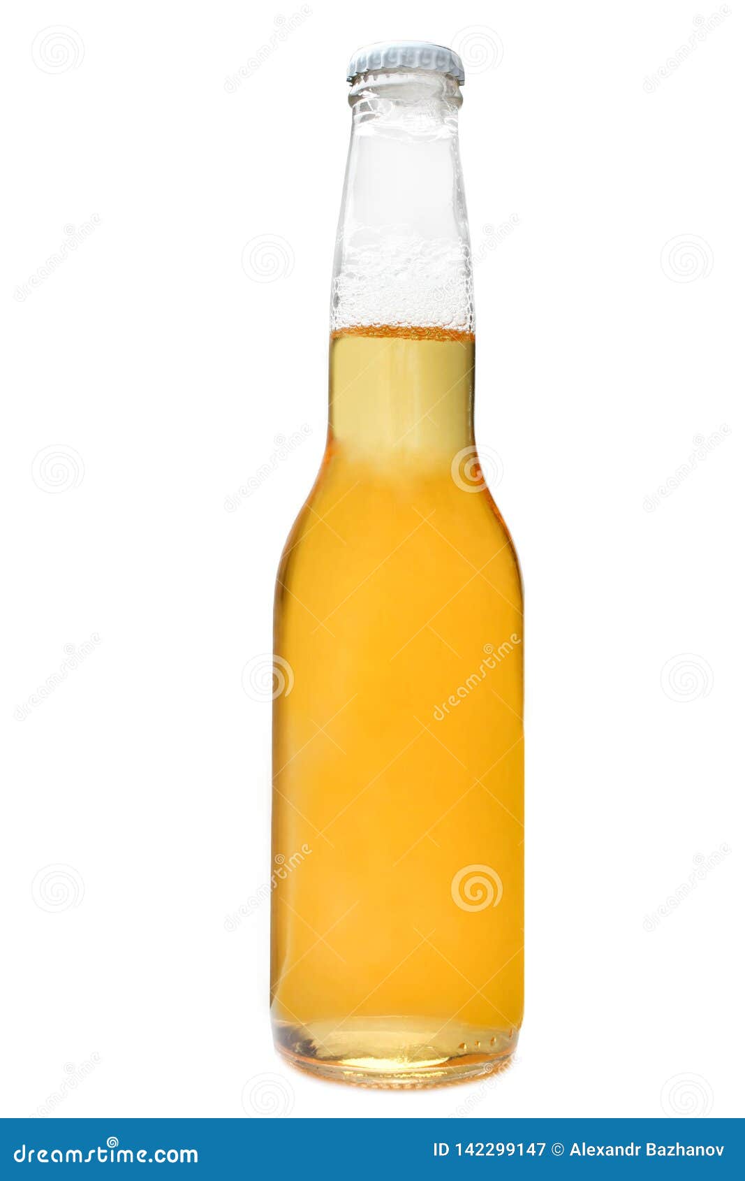 Glass Bottle with Light Beer Stock Image Image of light, delicious