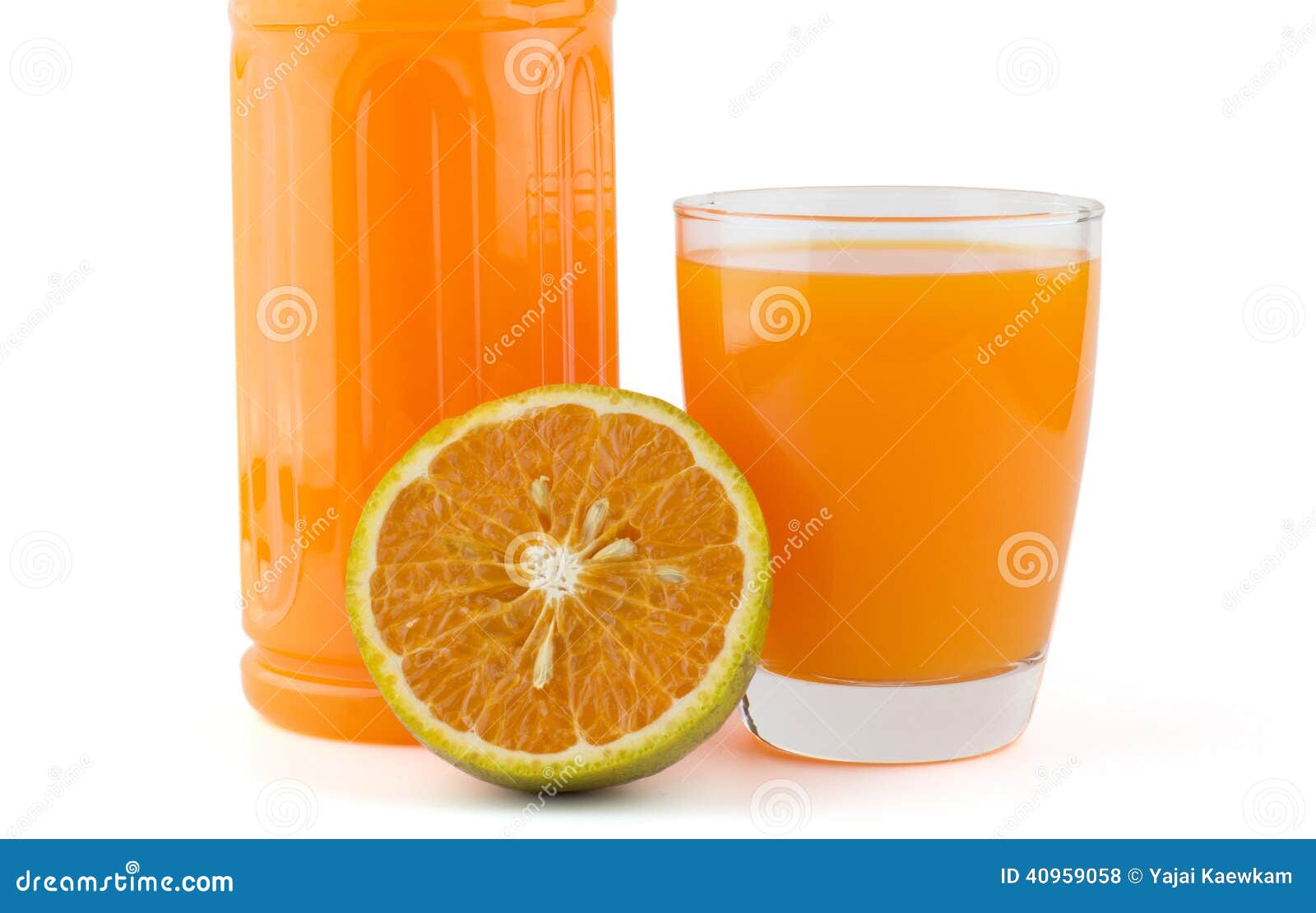 Glass and Bottle of Orange Juice Stock Photo Image of sour, juicy