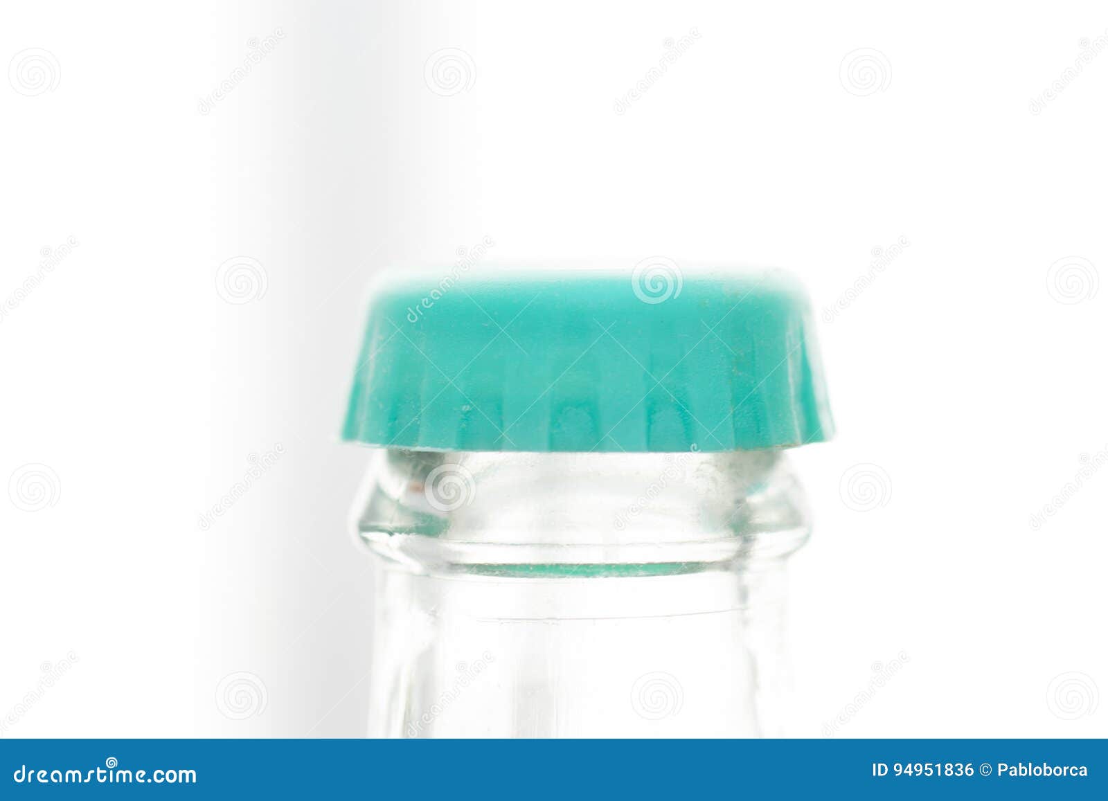 Glass Bottle with Plastic Cap Stock Photo Image of liquid, aqua 94951836