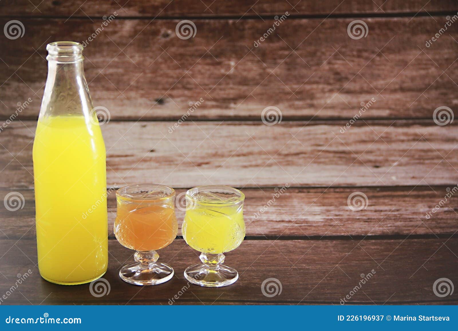 Glass Bottles and Glasses with a Soft Drink Stock Image Image of