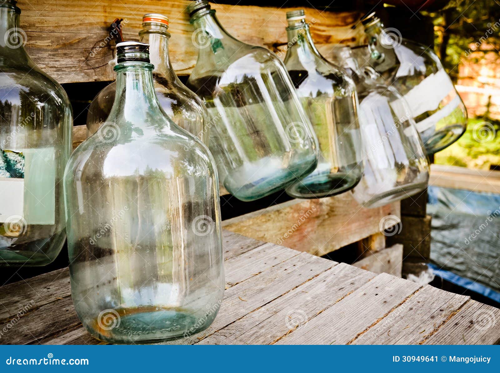 Glass Bottles for Home Wine or Olive Stock Image Image of bottle
