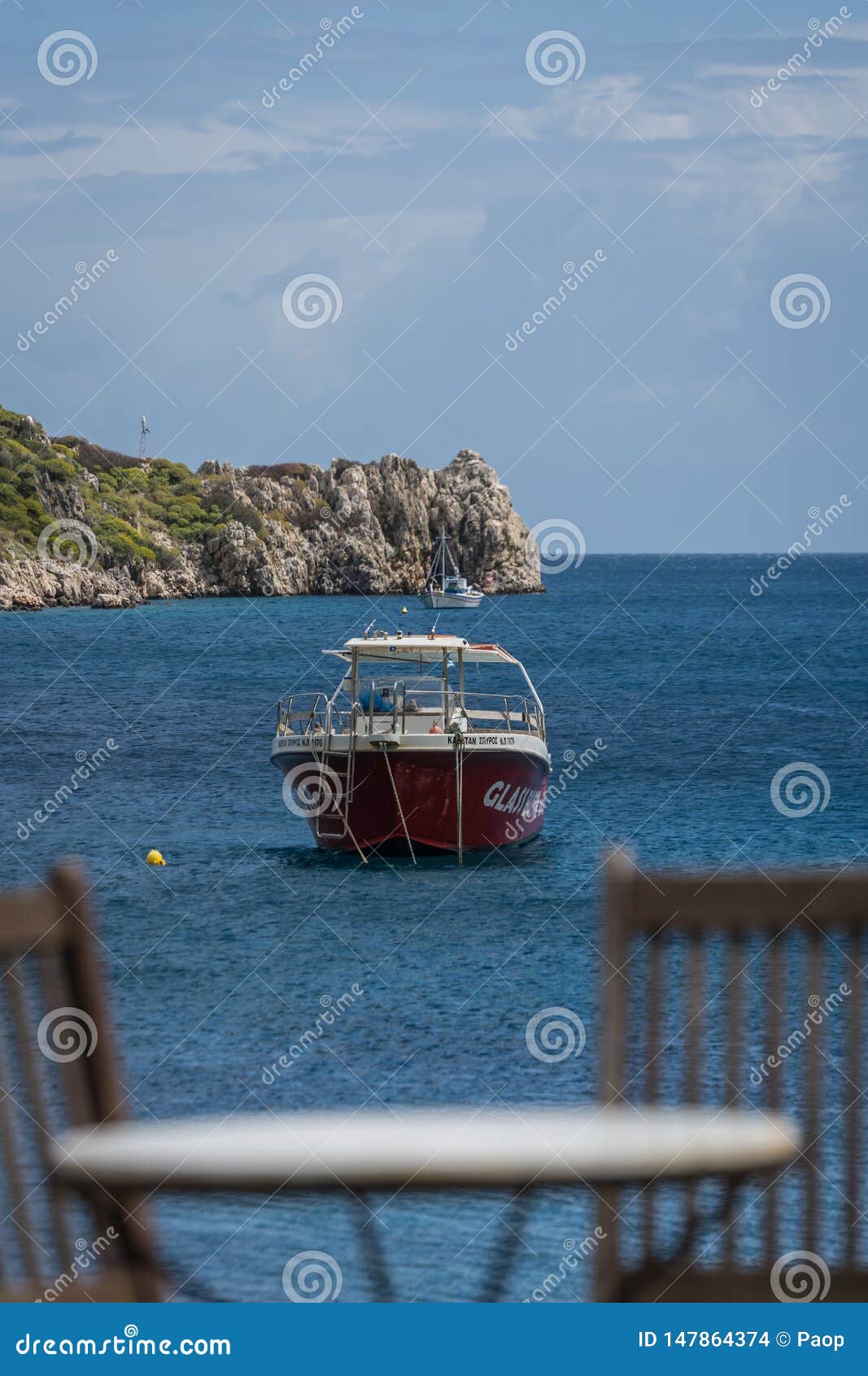 Glass bottom boat in Zante editorial stock image. Image of greece