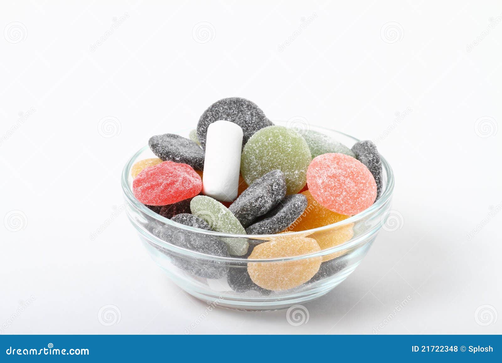 Glass bowl of candy stock photo. Image of variety, licorice 21722348