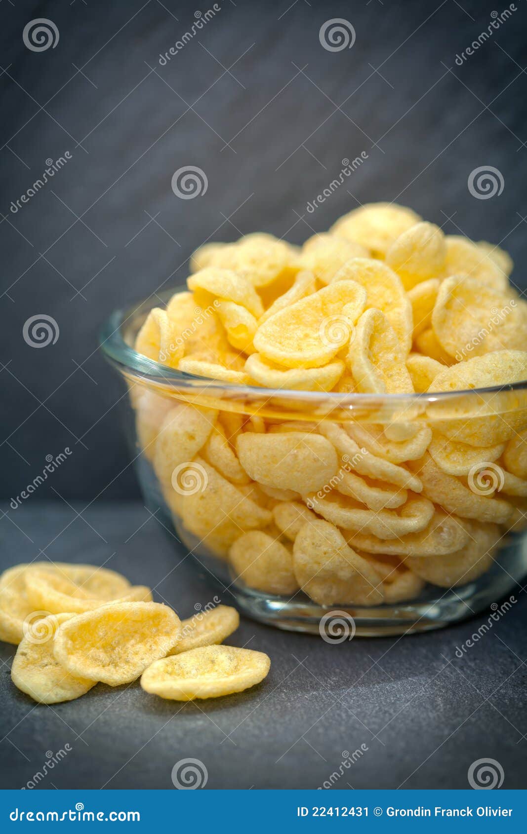 Glass Bowl of Chips or Crisps Stock Image Image of childhood, crisps